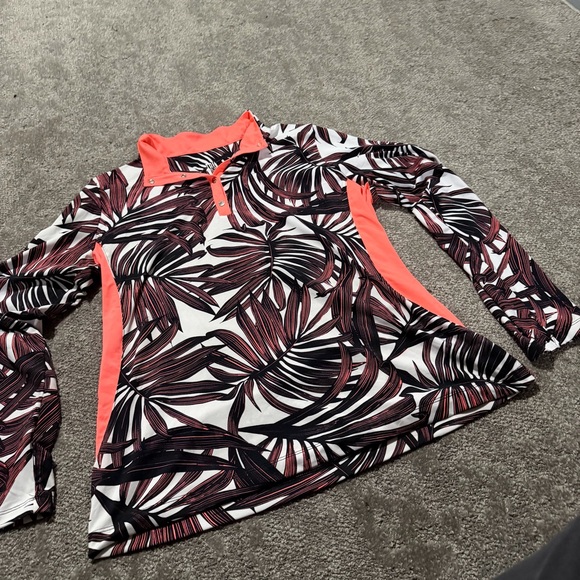 TAIL White Label women’s quarter button down‎ workout golf shirt size large - Picture 2 of 6